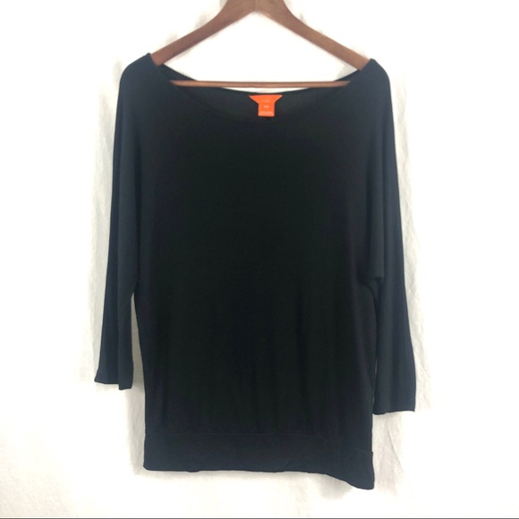 ⭐️ 5/$30- Black relaxed 3/4 sleeve